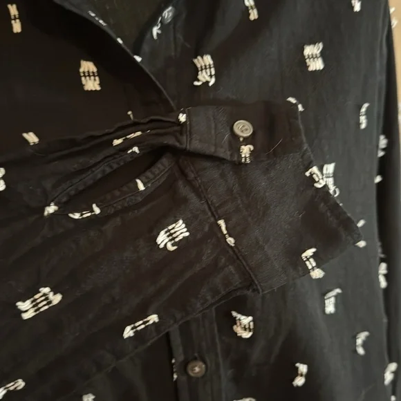 LOFT Black Top with White Details - Picture 2 of 5